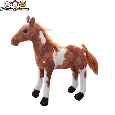 peluche cheval marron