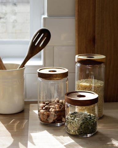 glass kitchen storage jars 