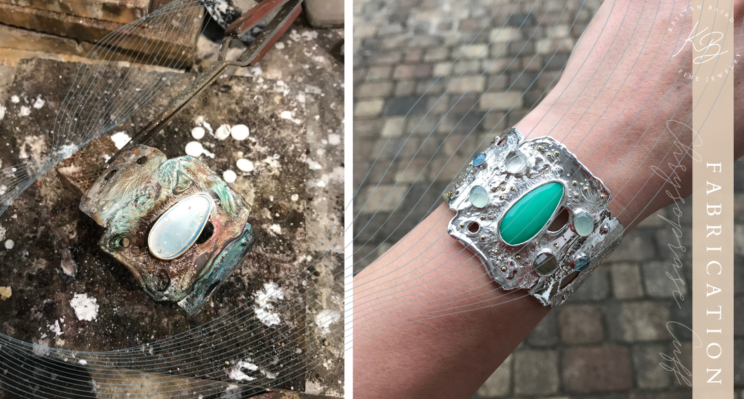 Chrysoprase Cuff Process by Kristen Baird