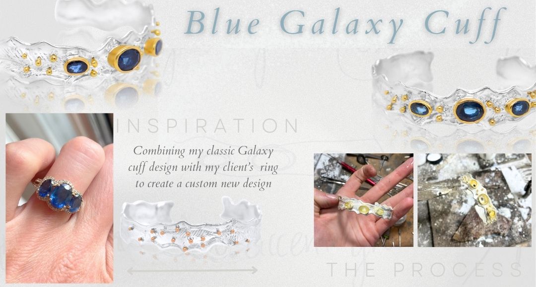 Commission Round-Up - Blue Galaxy Cuff