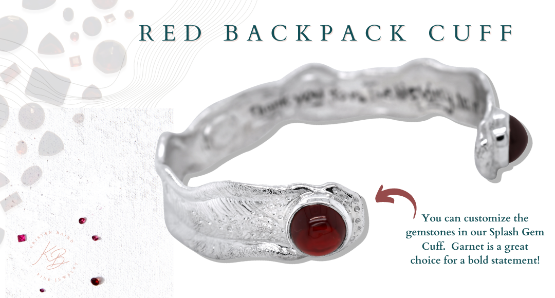 Red Backpack Cuff - Garnet Blog Kristen Baird