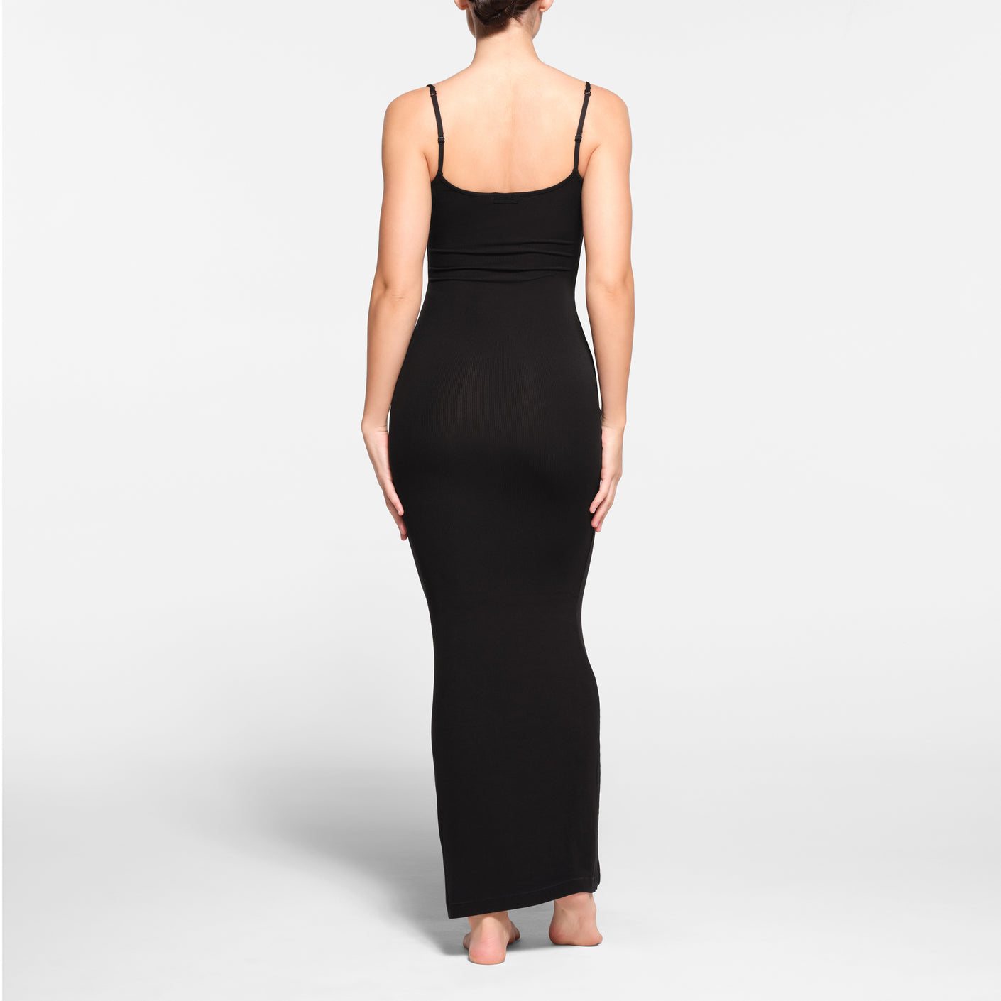 NWT- Skims Soft Lounge Long Sleeve Dress Onyx / Size S /(AP-DRS-1701)