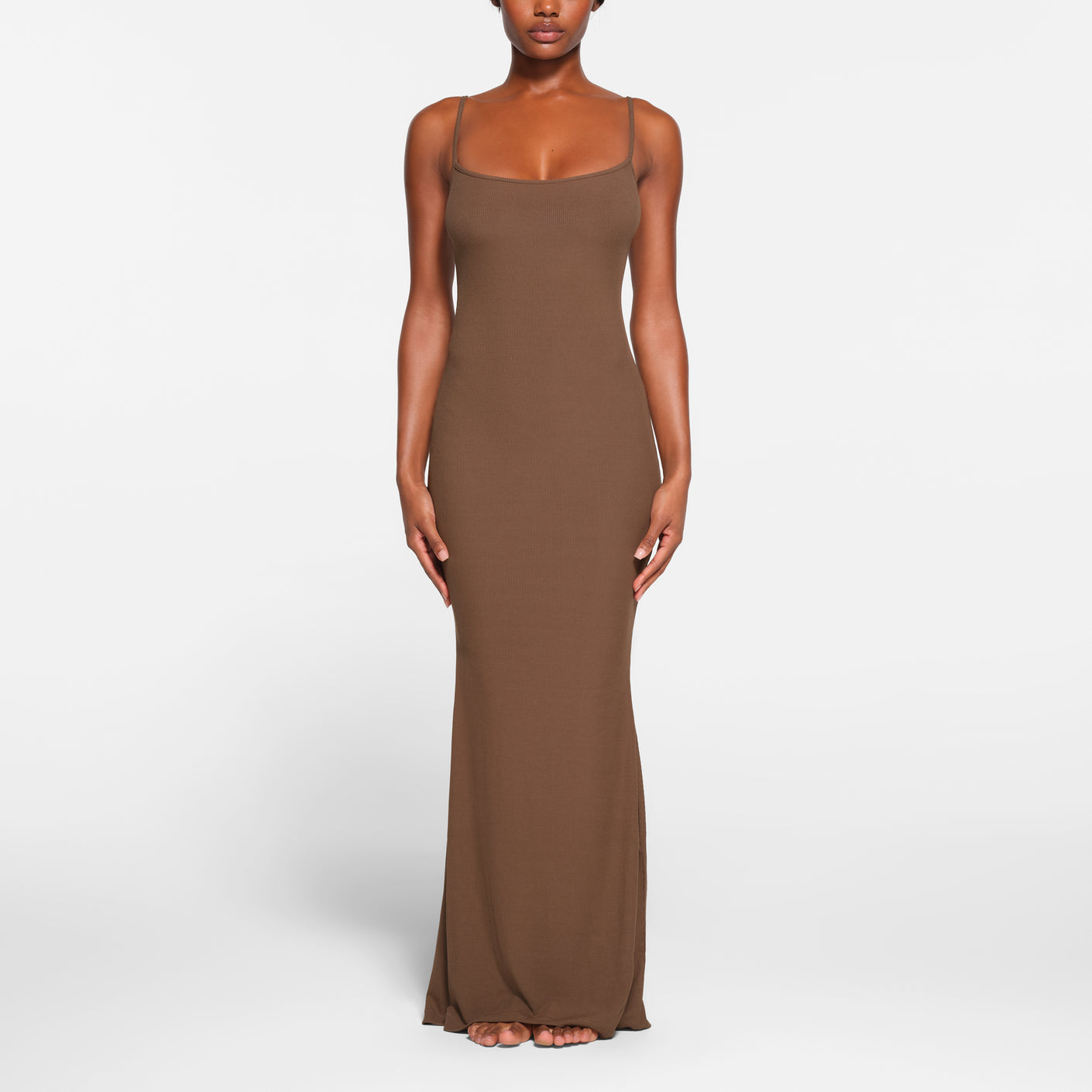 Maxi dress Skims Black size S International in Polyester - 41614683