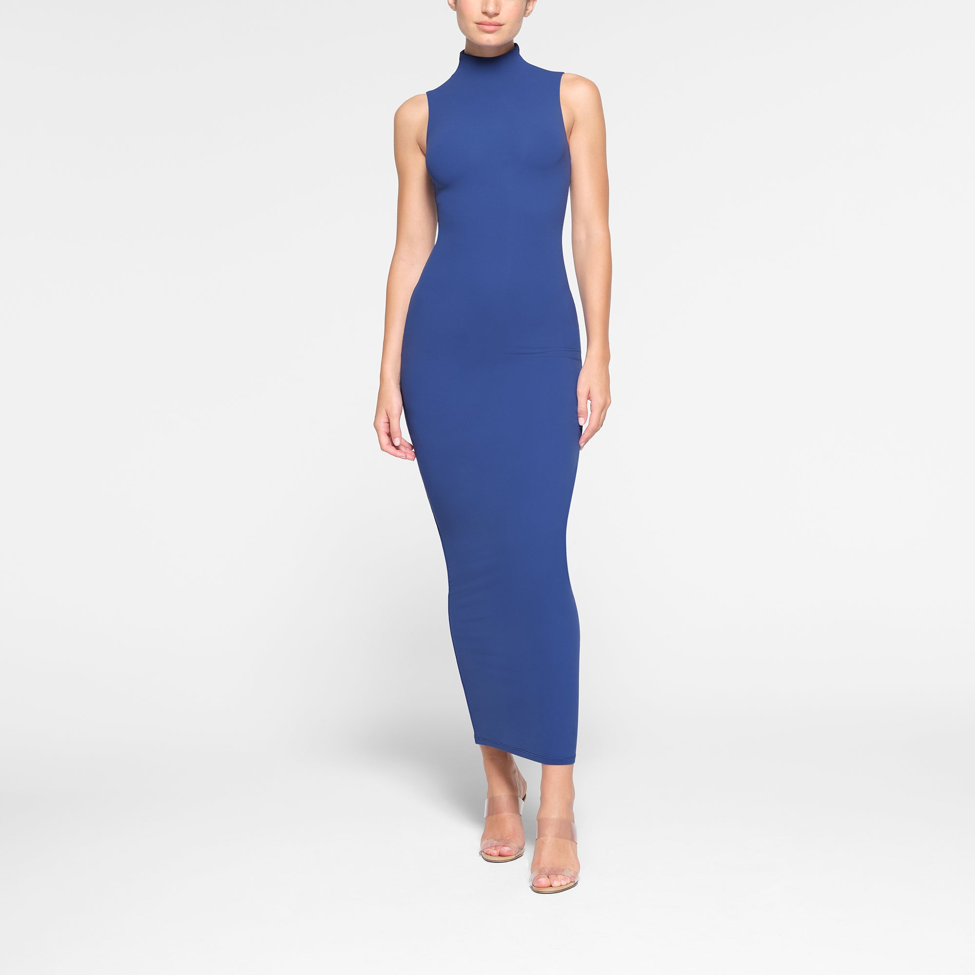 FITS EVERYBODY SLEEVELESS MOCK NECK DRESS | SAPPHIRE - FITS EVERYBODY ...