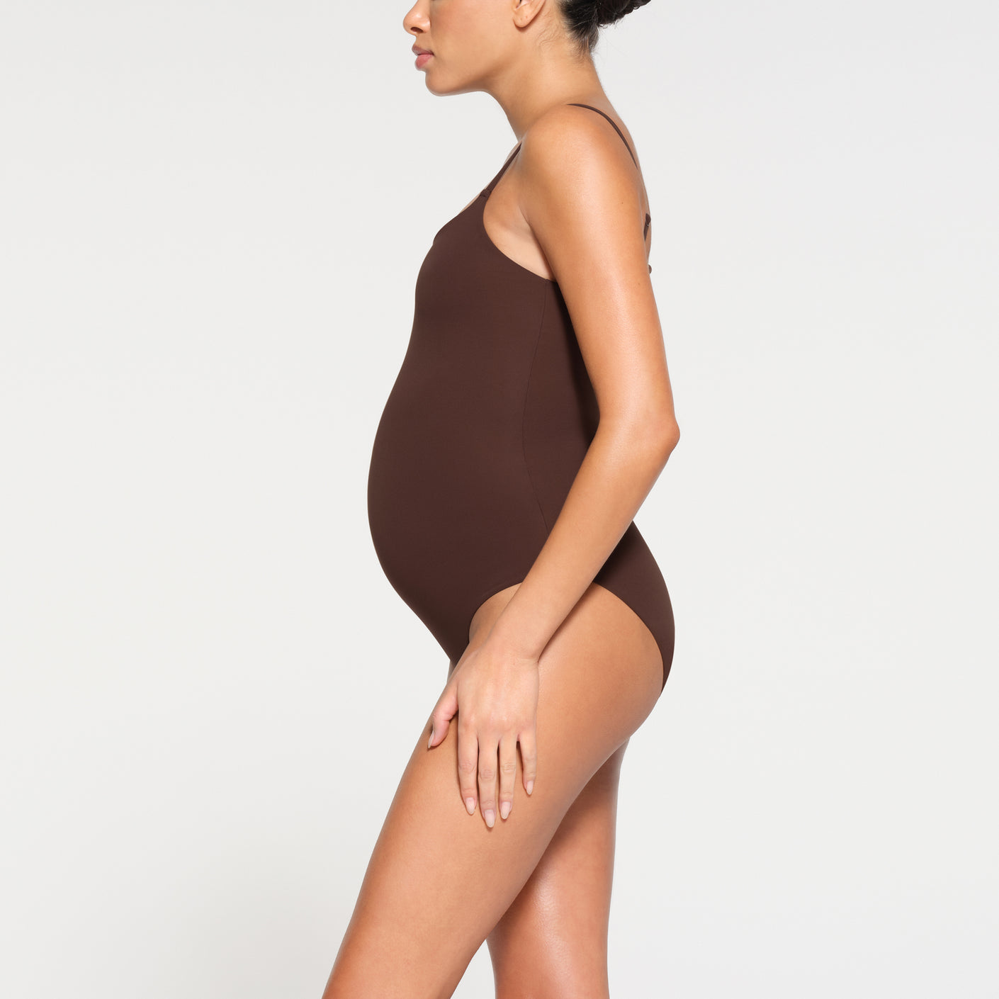 FITS EVERYBODY MATERNITY BRIEF BODYSUIT | COCOA