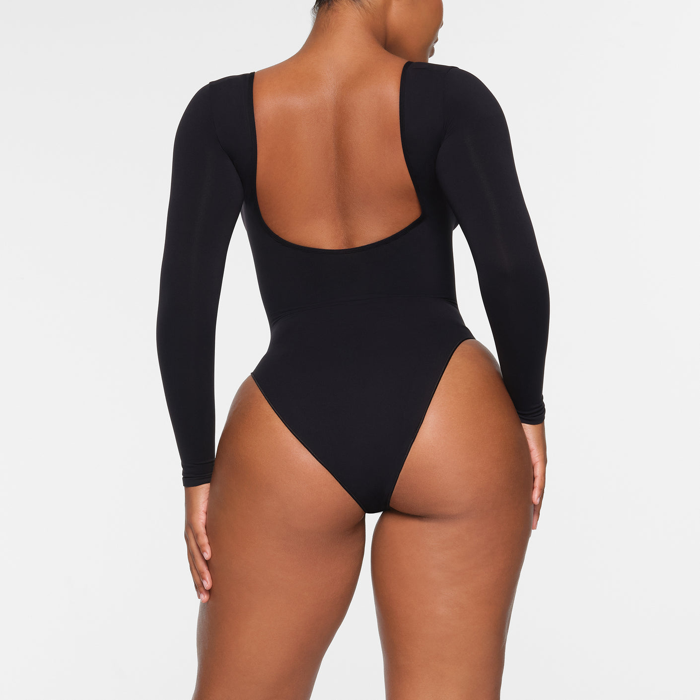 SEAMLESS SCULPT LONG SLEEVE LOW BACK BRIEF BODYSUIT