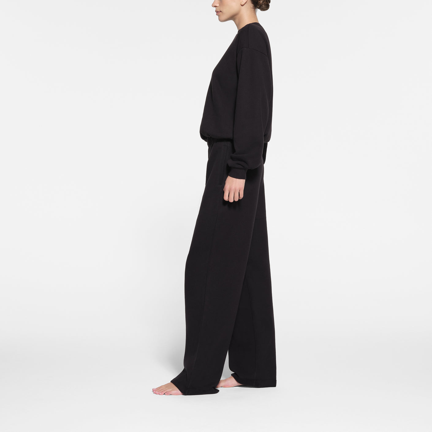 COTTON FLEECE CLASSIC STRAIGHT LEG PANT | ONYX