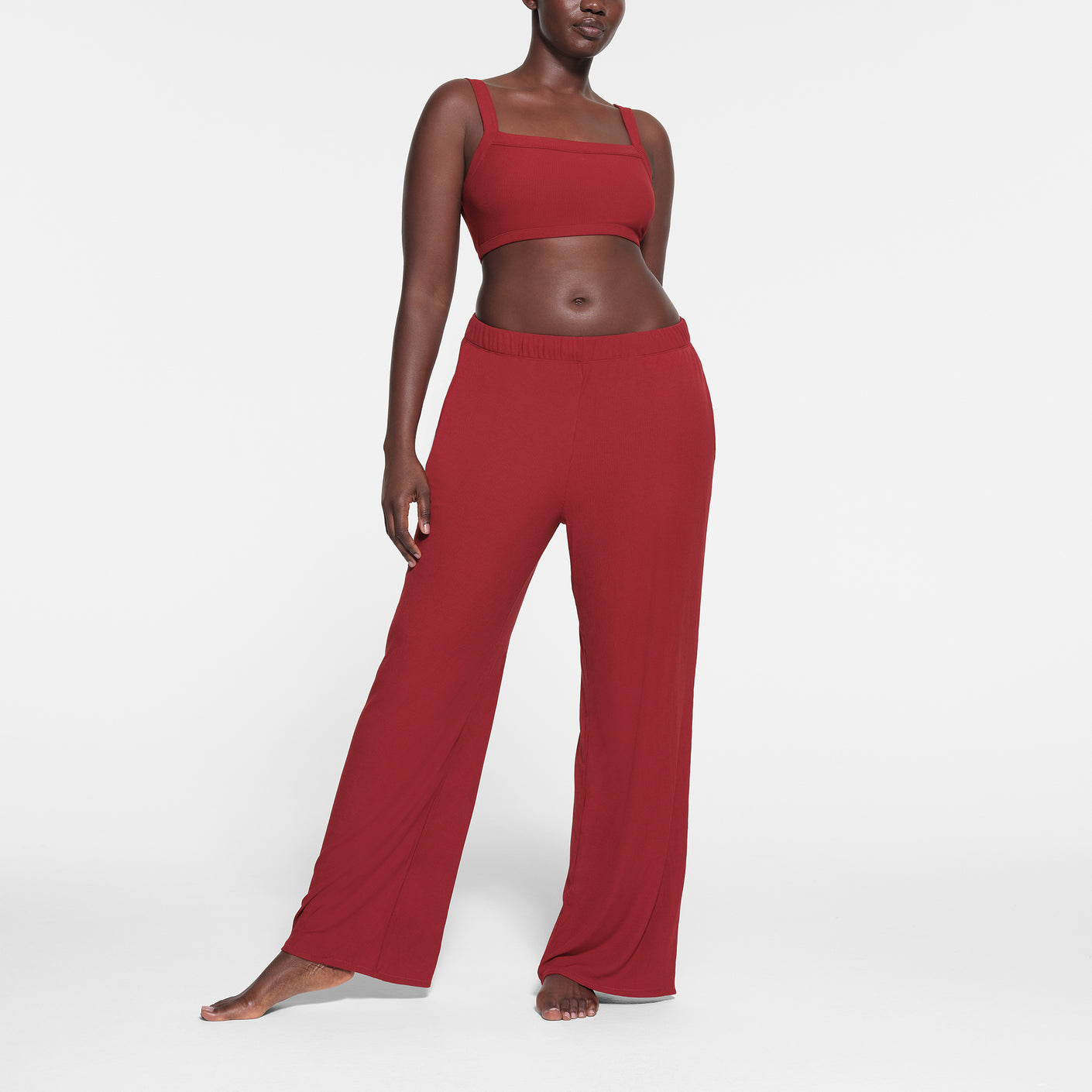 SOFT LOUNGE LOOSE PANT | BRICK