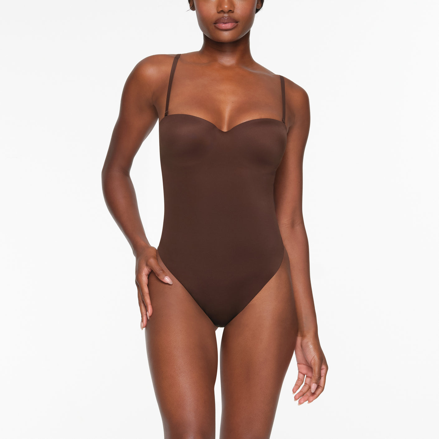 Skims fits everybody square neck bodysuit cocoa XL NWT $88 retail