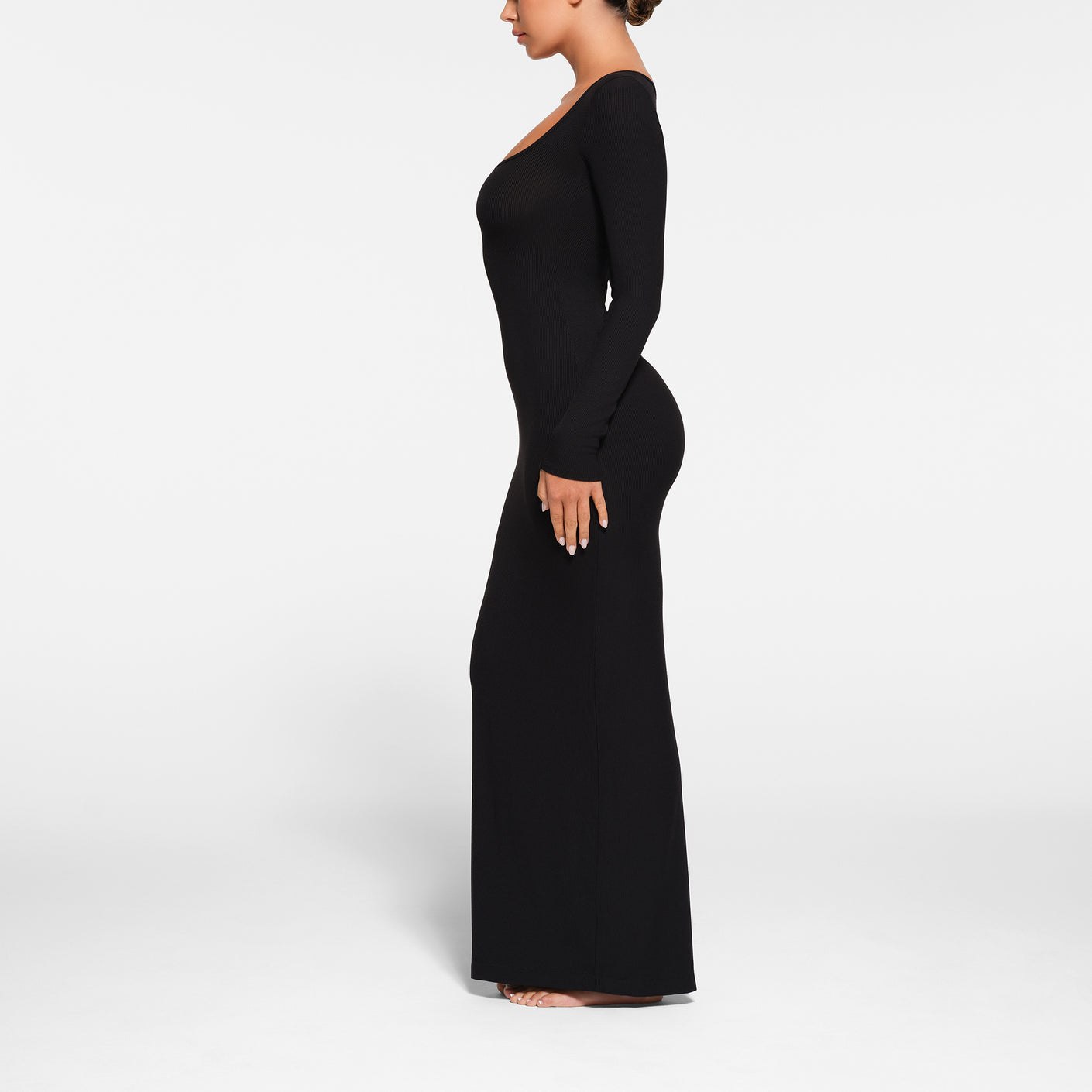 SOFT LOUNGE PETITE LONG SLEEVE DRESS