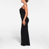 Skims Petite Long Slip Dress in Black