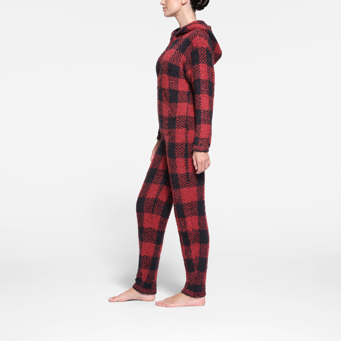 Buffalo Plaid Women's Sleep Leggings - Little Blue House CA