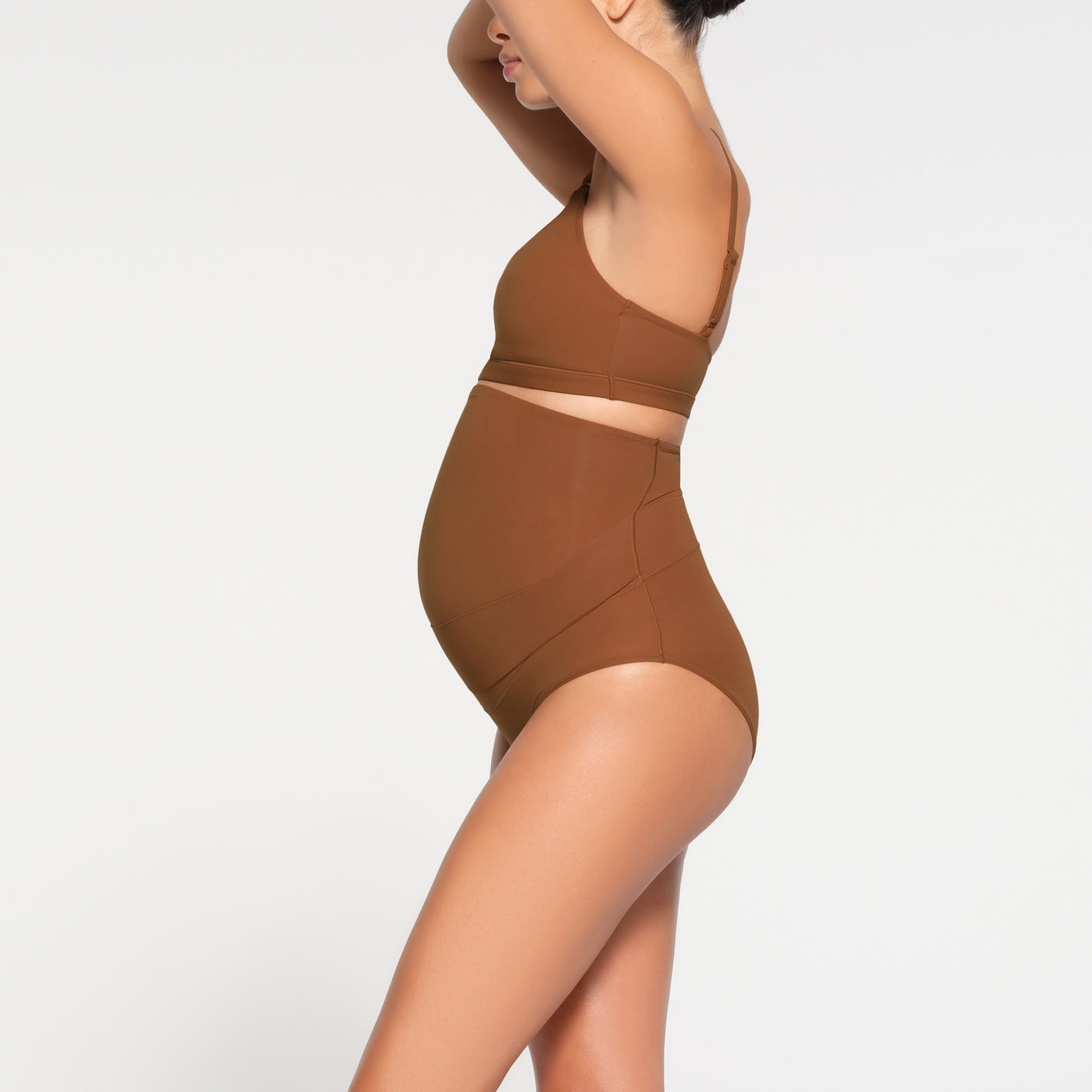 FITS EVERYBODY MATERNITY BANDED HIGH-WAISTED BRIEF | BRONZE