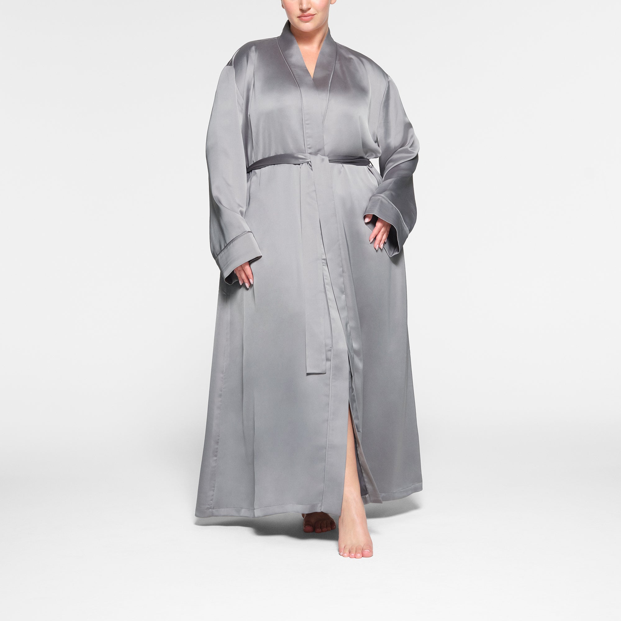 SKIMS Long Robe | Grey