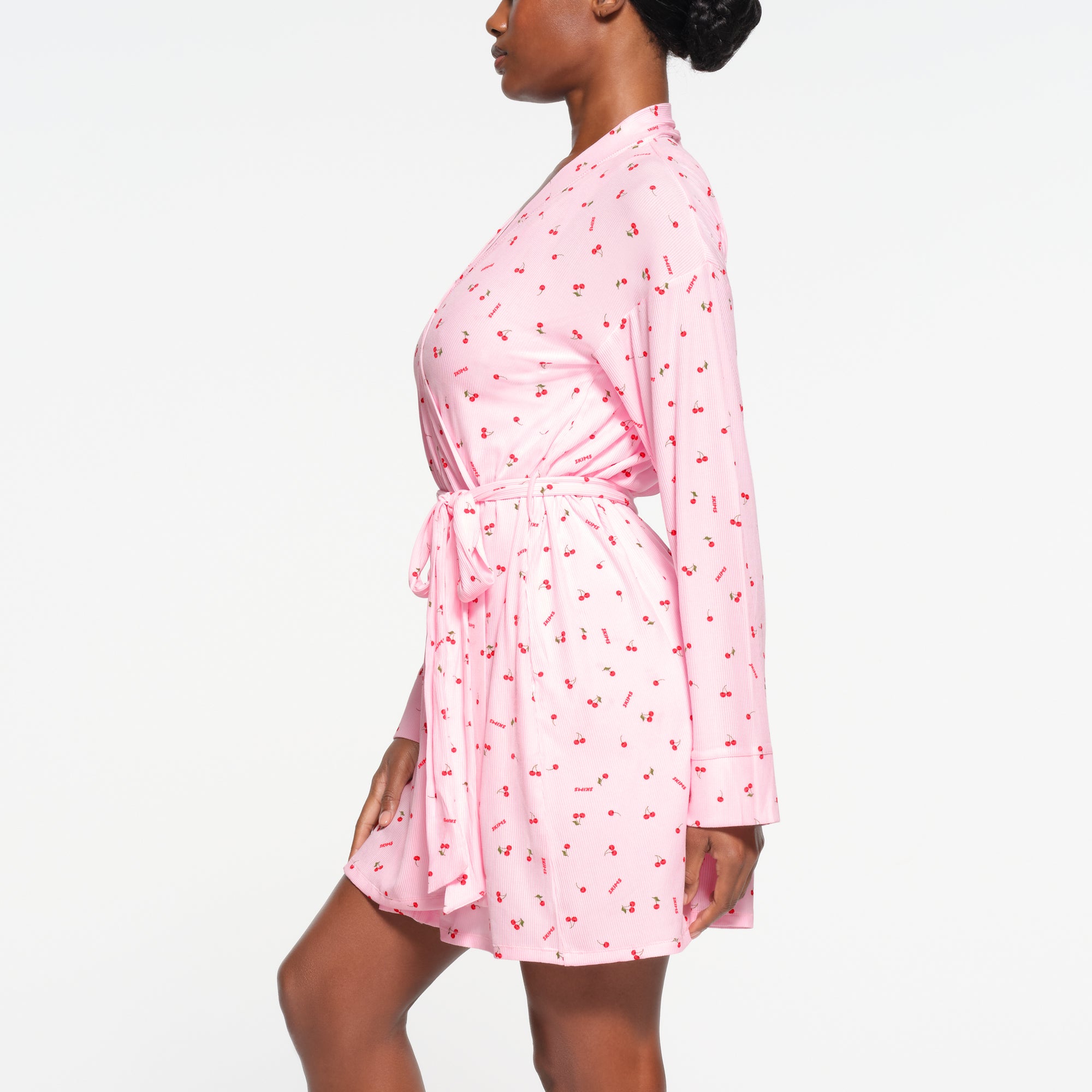Magnolia Lounge Raspberry Button Through Fleece Dressing Gown | Catch.com.au