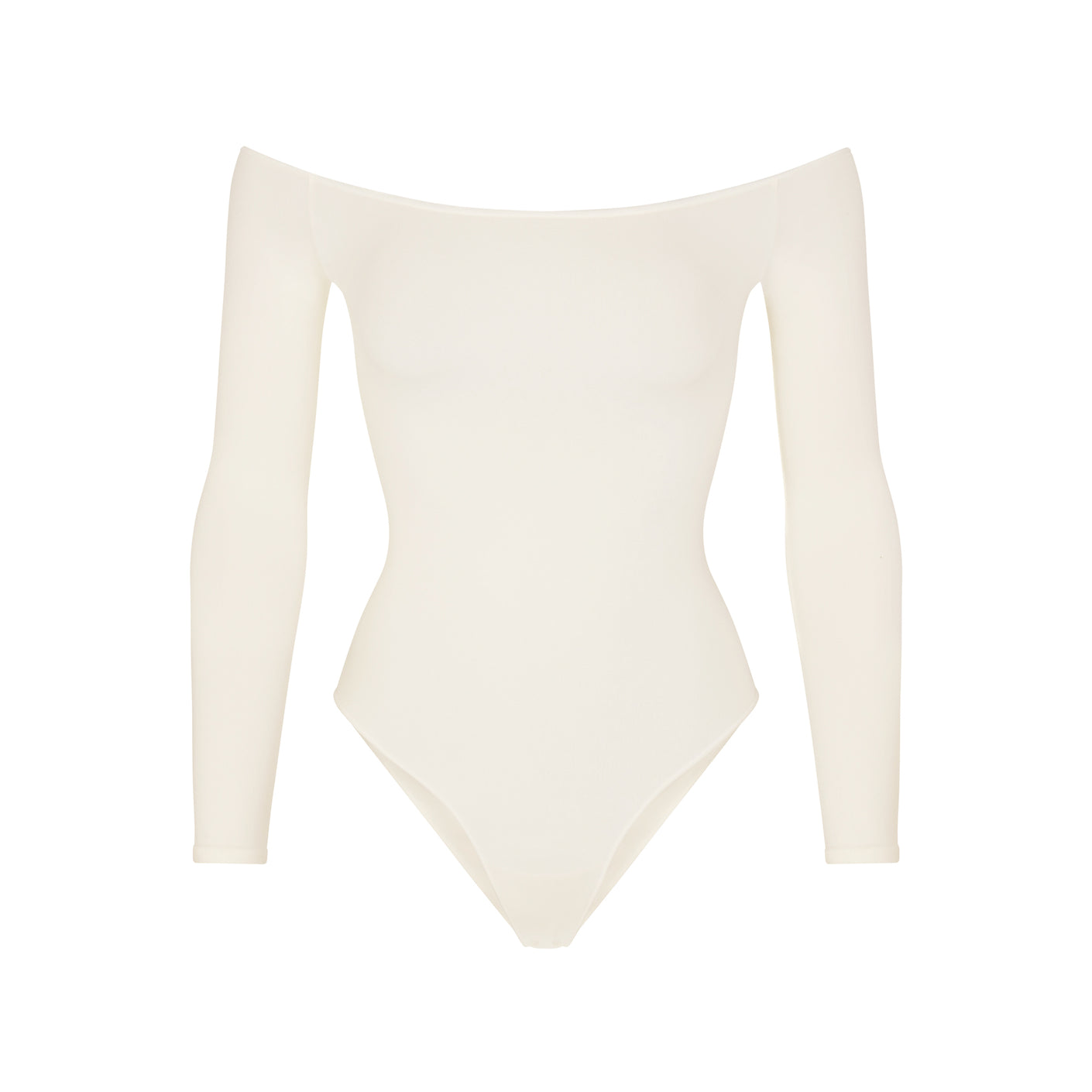 SKIMS Off-White Cotton Rib Bodysuit