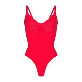 Track Seamless Sculpt Low Back Thong Bodysuit - Sienna - XS at Skims