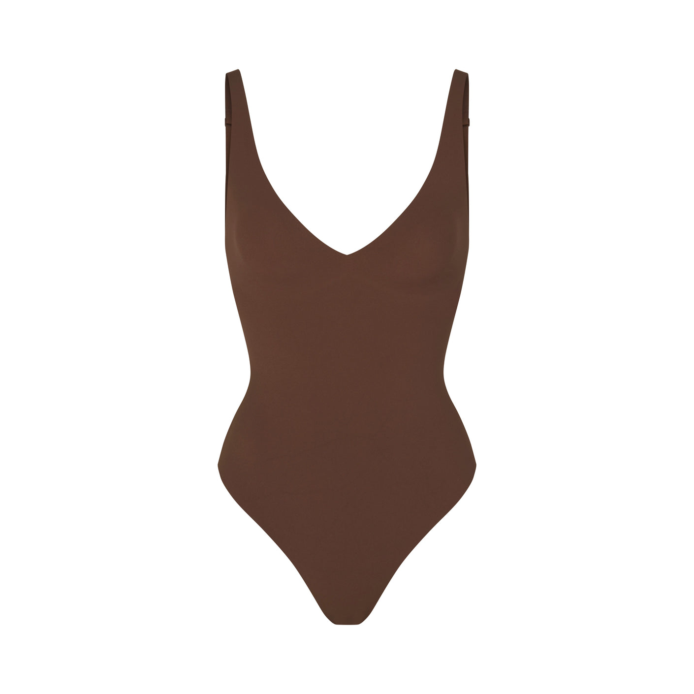 Seamless Sculpt Strapless Thong Bodysuit - Cocoa