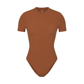 Espresso Matte Sculpt Zip Up Long Sleeve Bodysuit