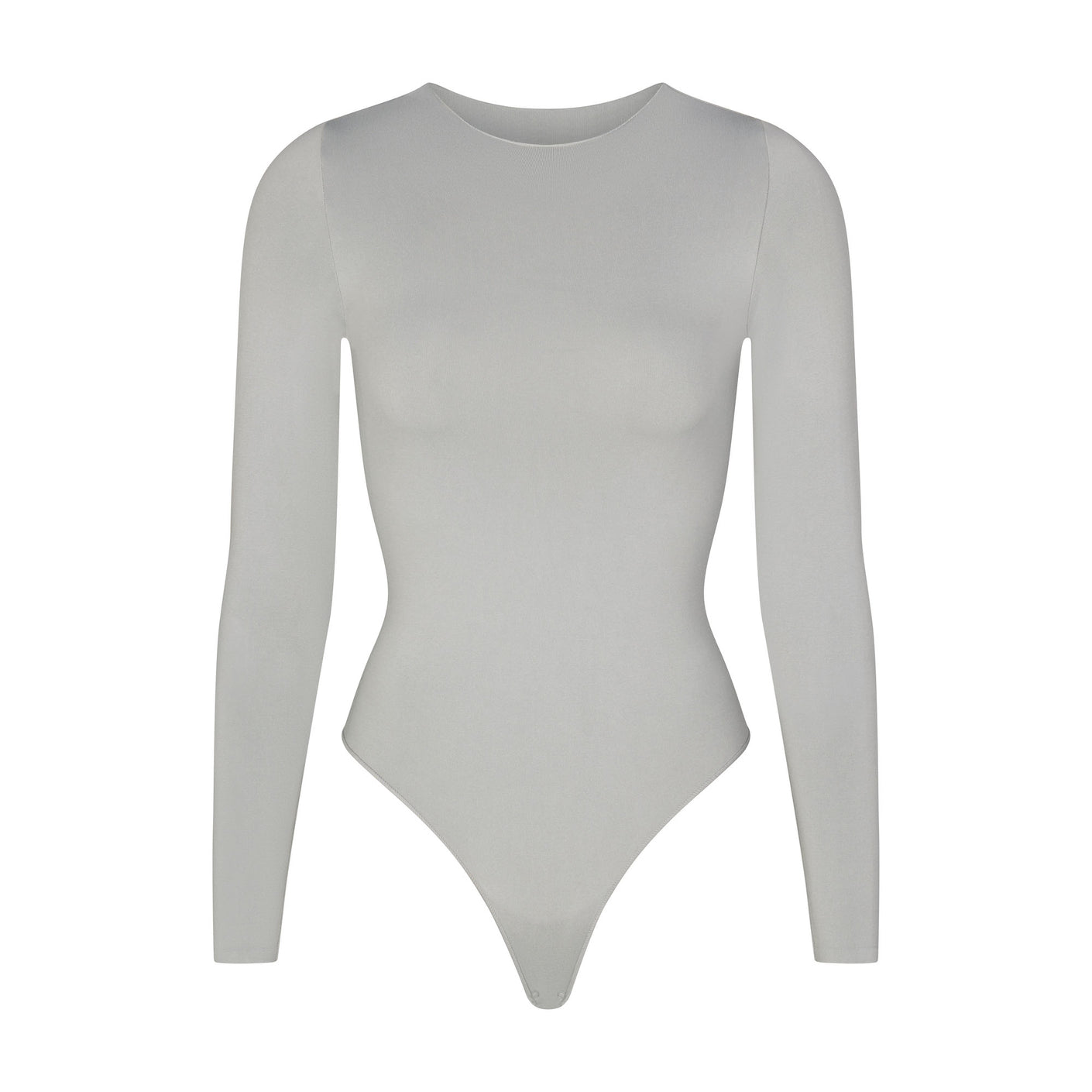 ESSENTIAL CREW NECK LONG SLEEVE BODYSUIT | LIGHT GREY