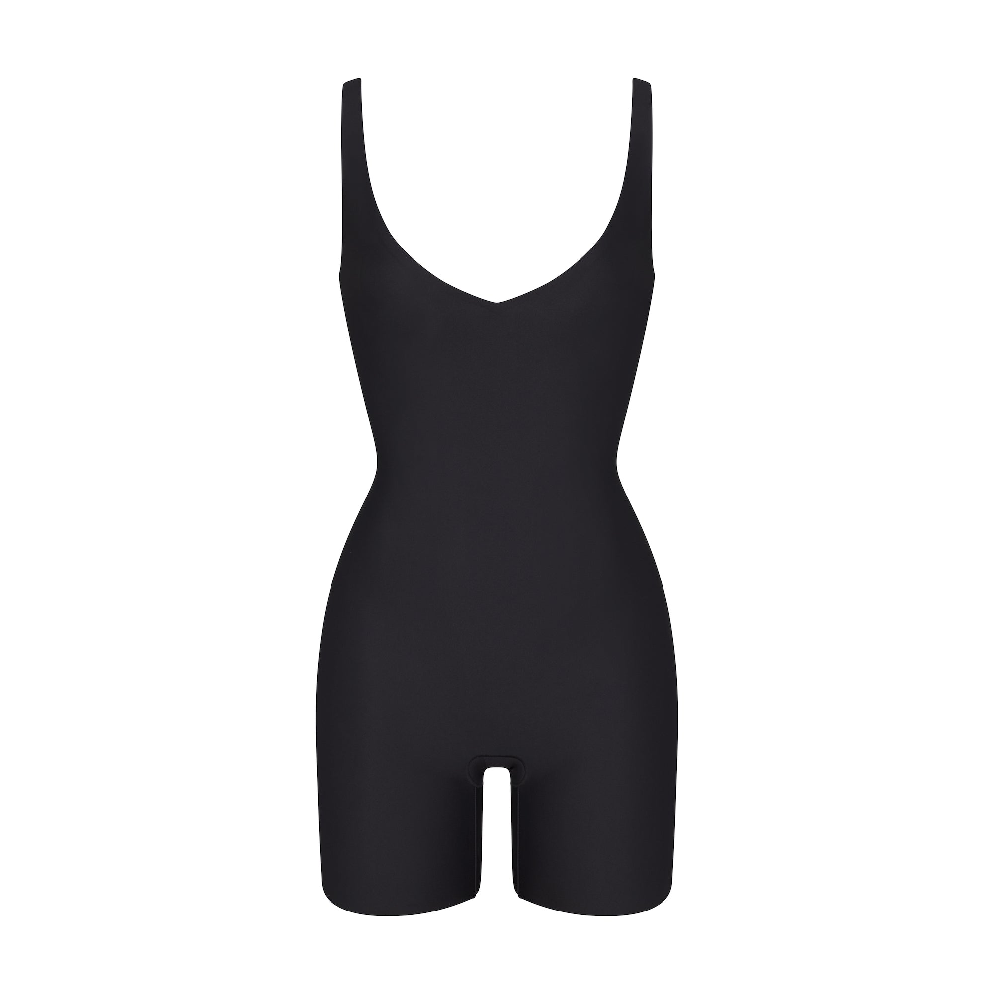 SKIMS BODY UNLINED PLUNGE MID THIGH BODYSUIT | ONYX - SKIMS BODY ...