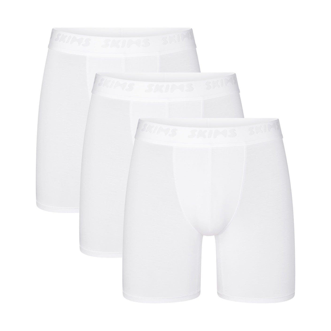 SKIMS Ribbed stretch-cotton boxer shorts pack of 3 – Luxe by Kan