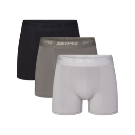 Small Skims Logo Rib Boxer (Gray Chalk)