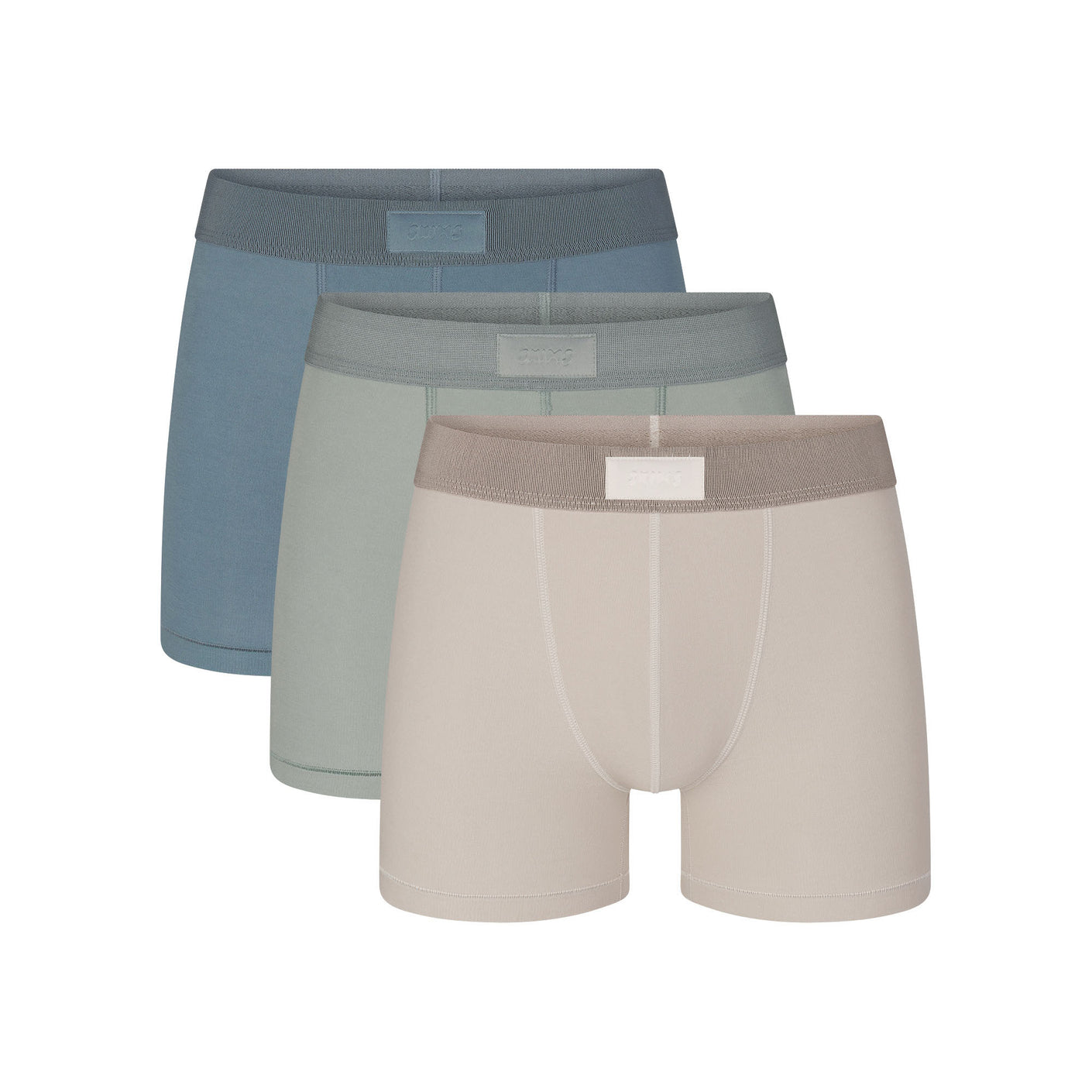 SKIMS COTTON MENS 3 BOXER BRIEF 3-PACK | STONE MULTI