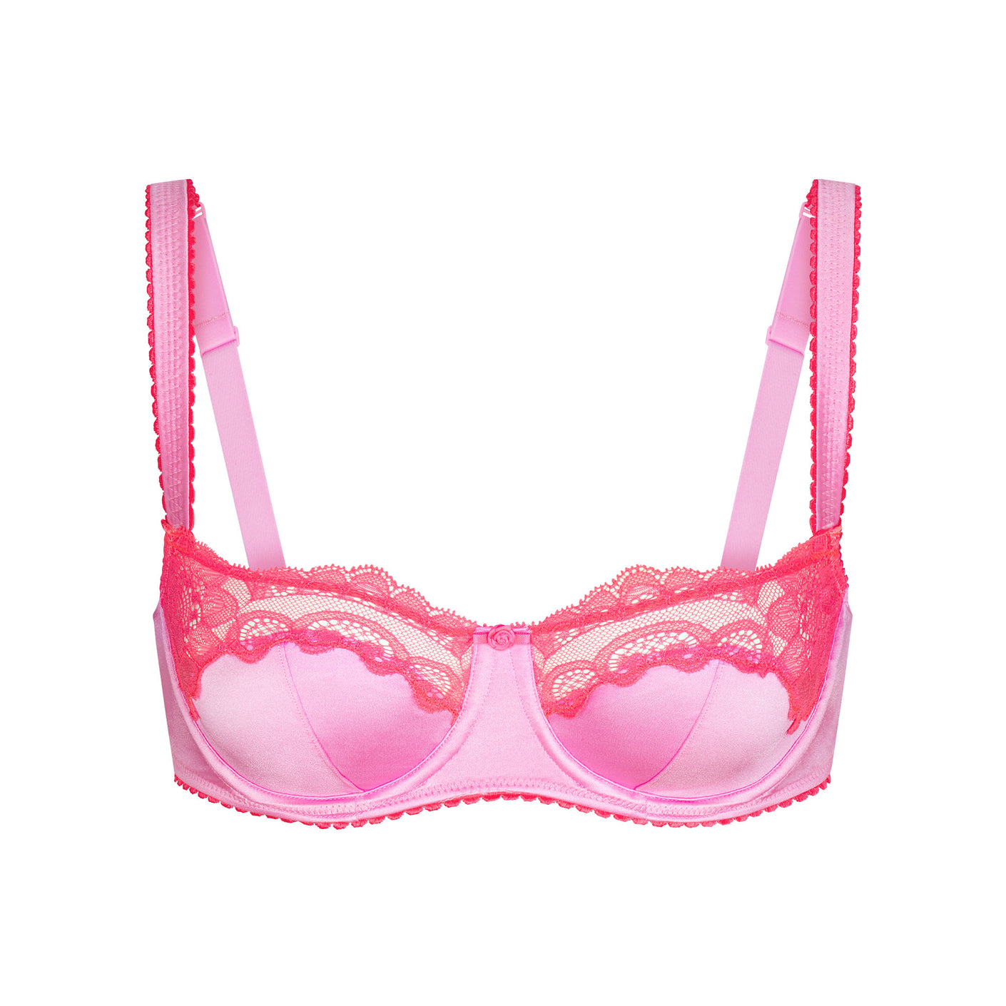 Track Stretch Lace Unlined Demi Bra - Sugar Pink - 42 - B at Skims