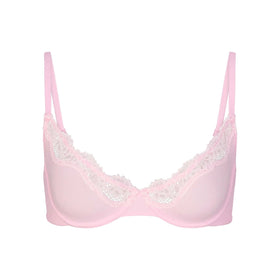 FITS EVERYBODY LACE UNLINED SCOOP BRA | CHERRY BLOSSOM TONAL