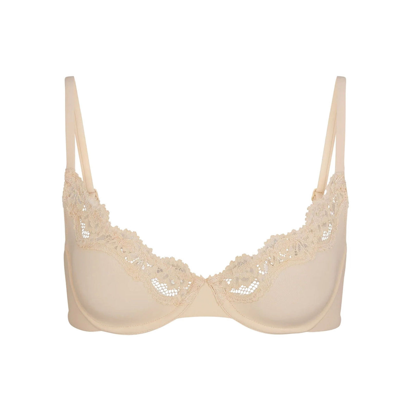 FITS EVERYBODY LACE UNLINED SCOOP BRA | SAND