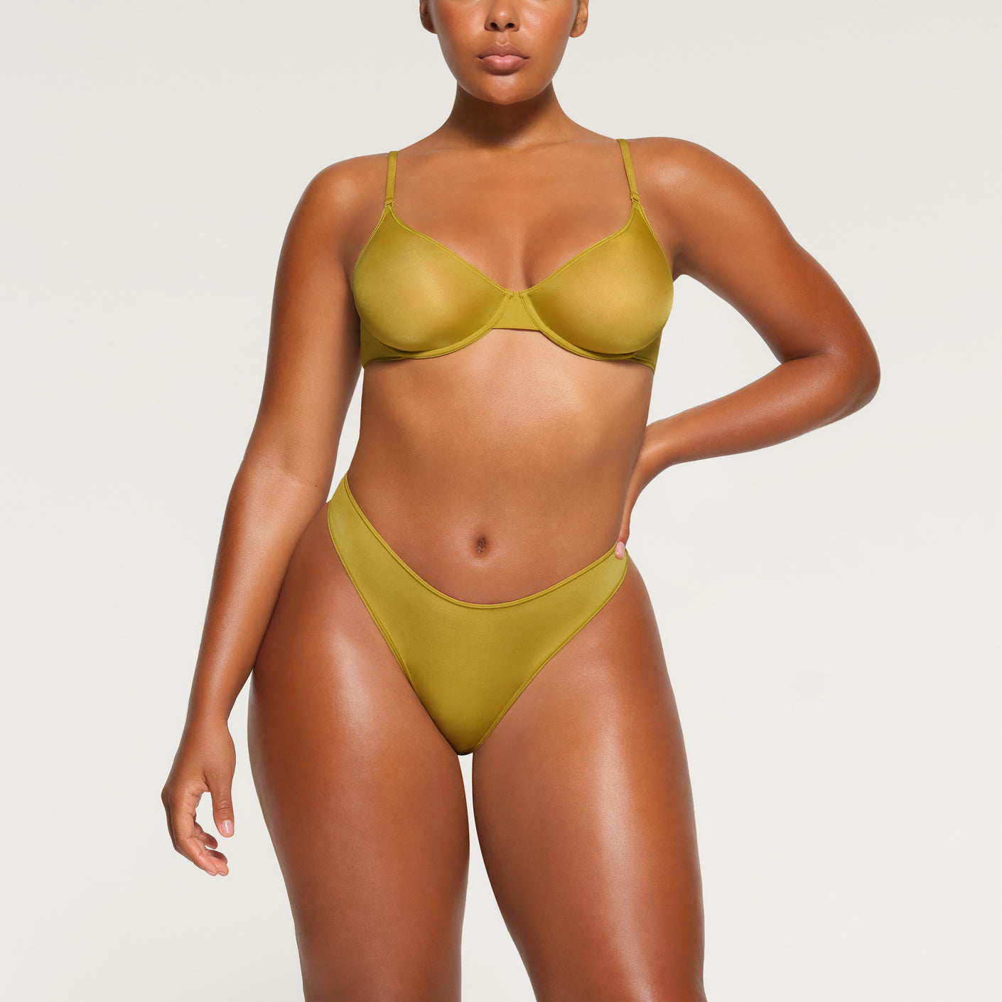 Track Jelly Sheer Unlined Scoop Bra - Chartreuse - 36 - F at Skims