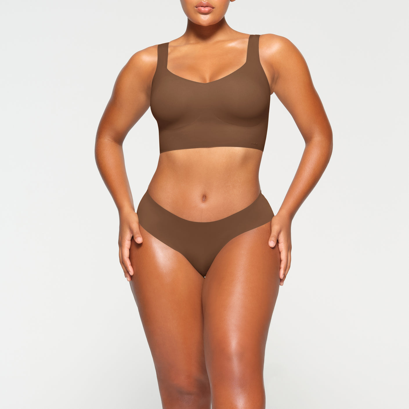 NAKED PLUNGE LONGLINE BRALETTE | JASPER