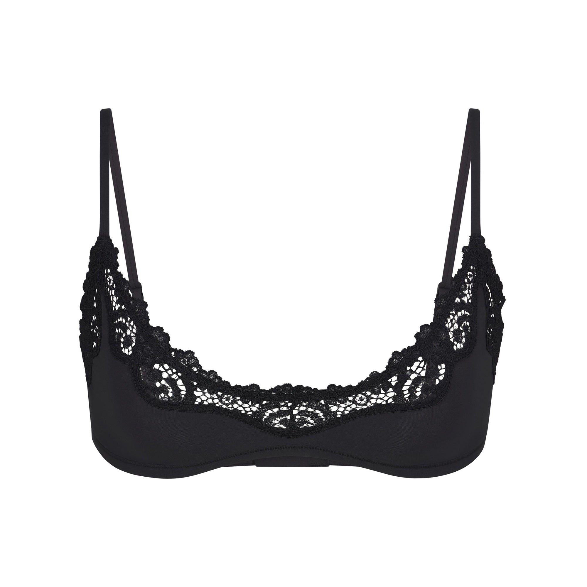 FITS EVERYBODY LACE SCOOP BRALETTE | ONYX