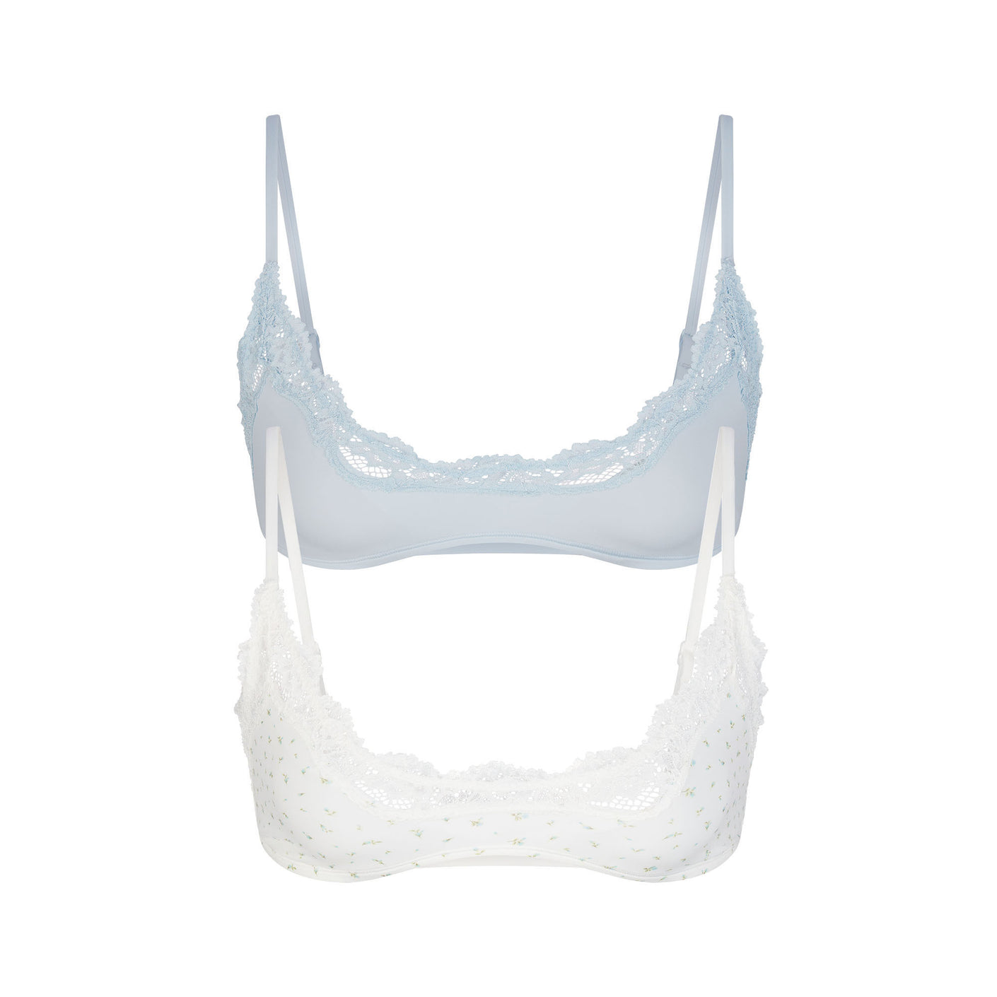 Fits Everybody lace-trimmed stretch scoop bralette - Marble