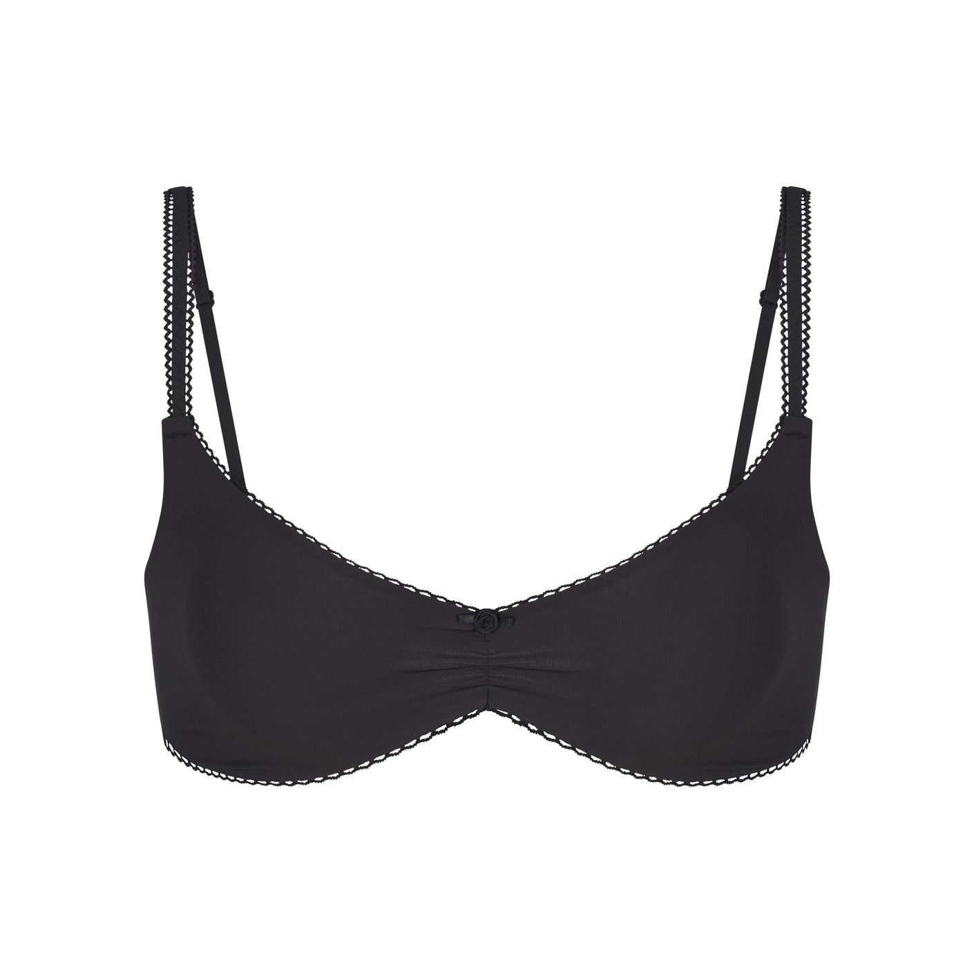 FITS EVERYBODY PICOT TRIM SKIMPY SCOOP BRALETTE