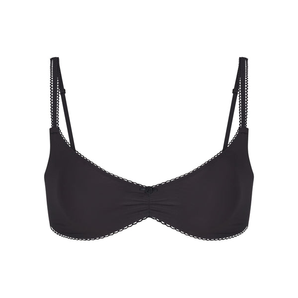 SKIMS, Intimates & Sleepwear, Skims Cotton Logo Mini Triangle Bralette  Soot Small