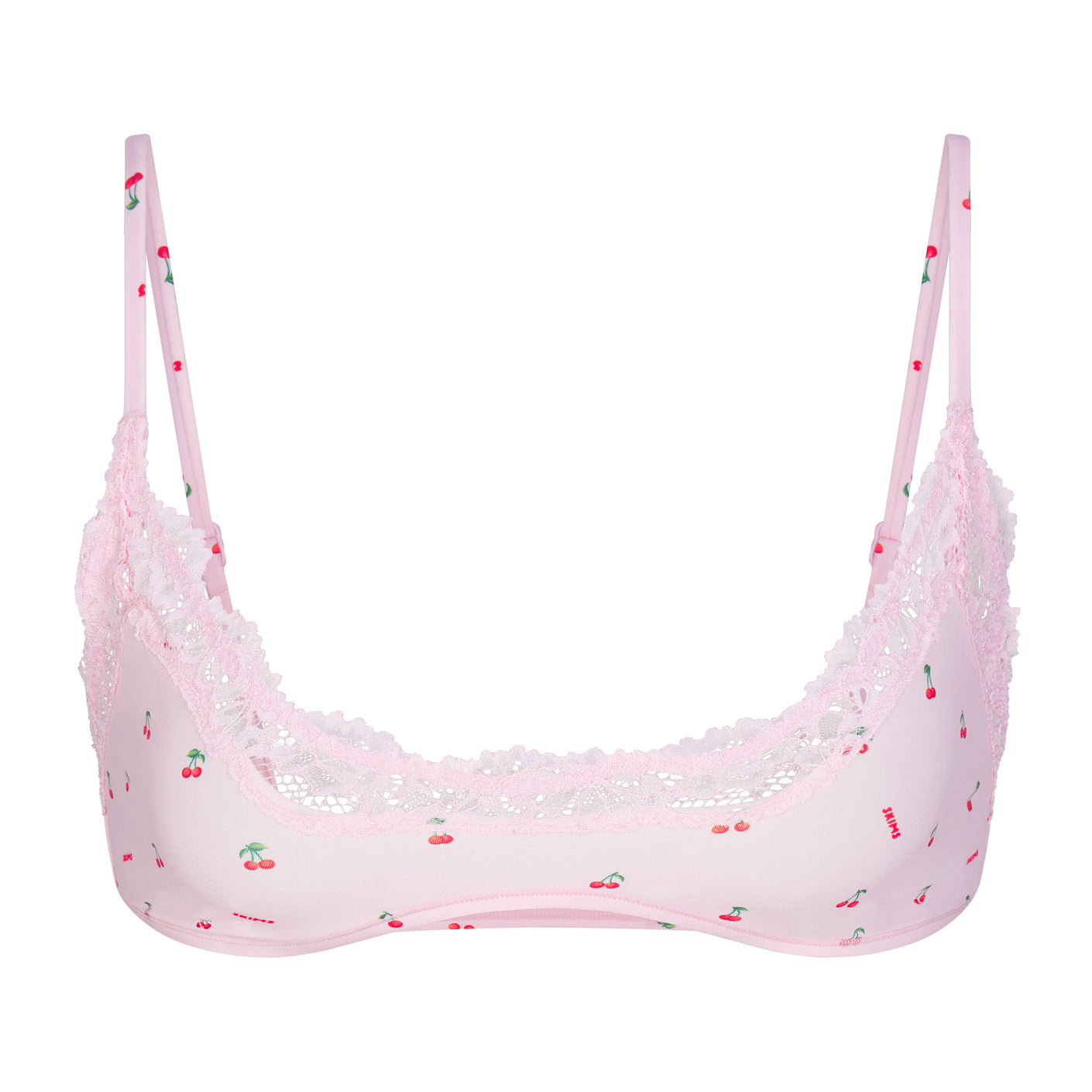 FITS EVERYBODY LACE SCOOP BRALETTE 2-PACK | FLAMINGO AND CHERRY PRINT
