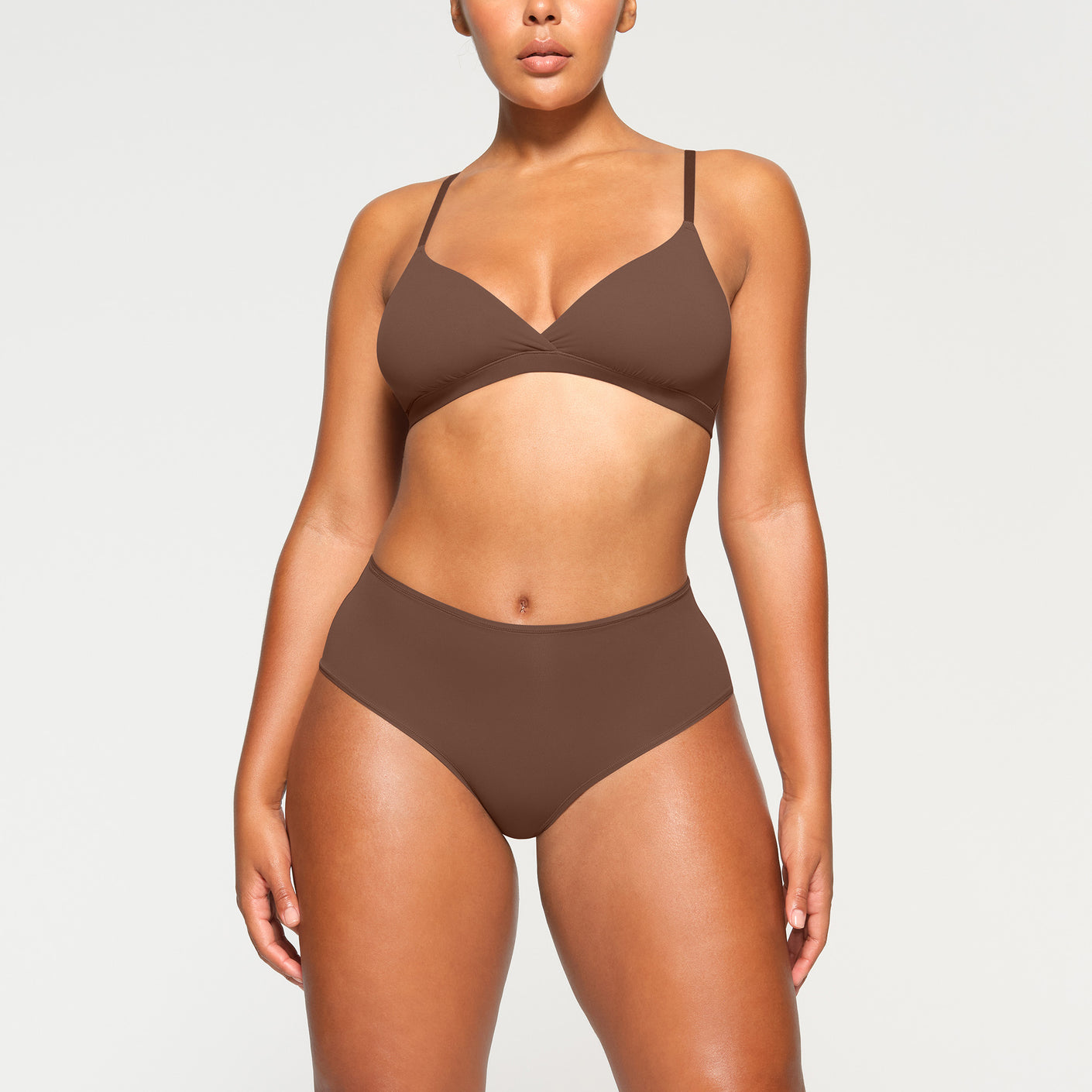 Track Fits Everybody Triangle Bralette - Umber - 3X at Skims