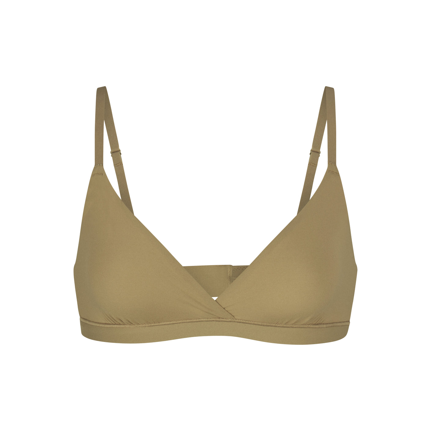 SKIMS Fits Everybody Crossover Bralette in Khaki