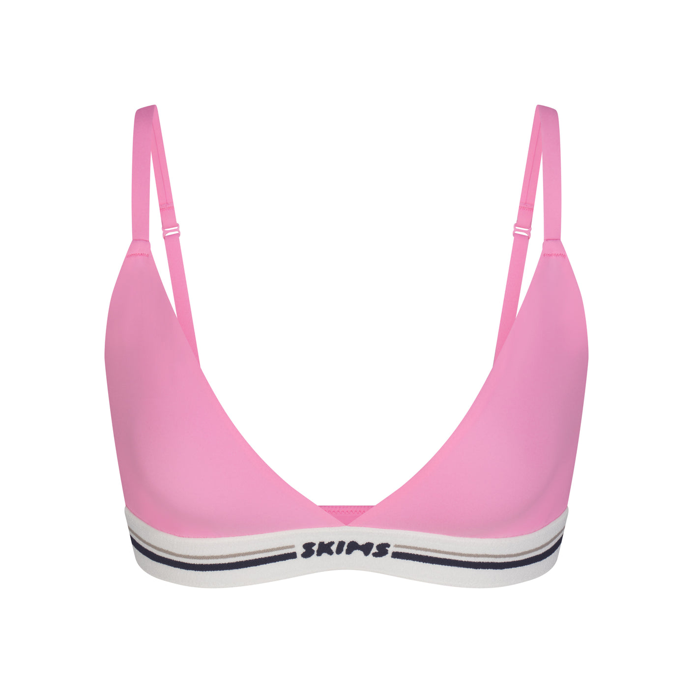 SKIMS FITS EVERYBODY TRIANGLE BRALETTE, ULTRA PINK on Marmalade