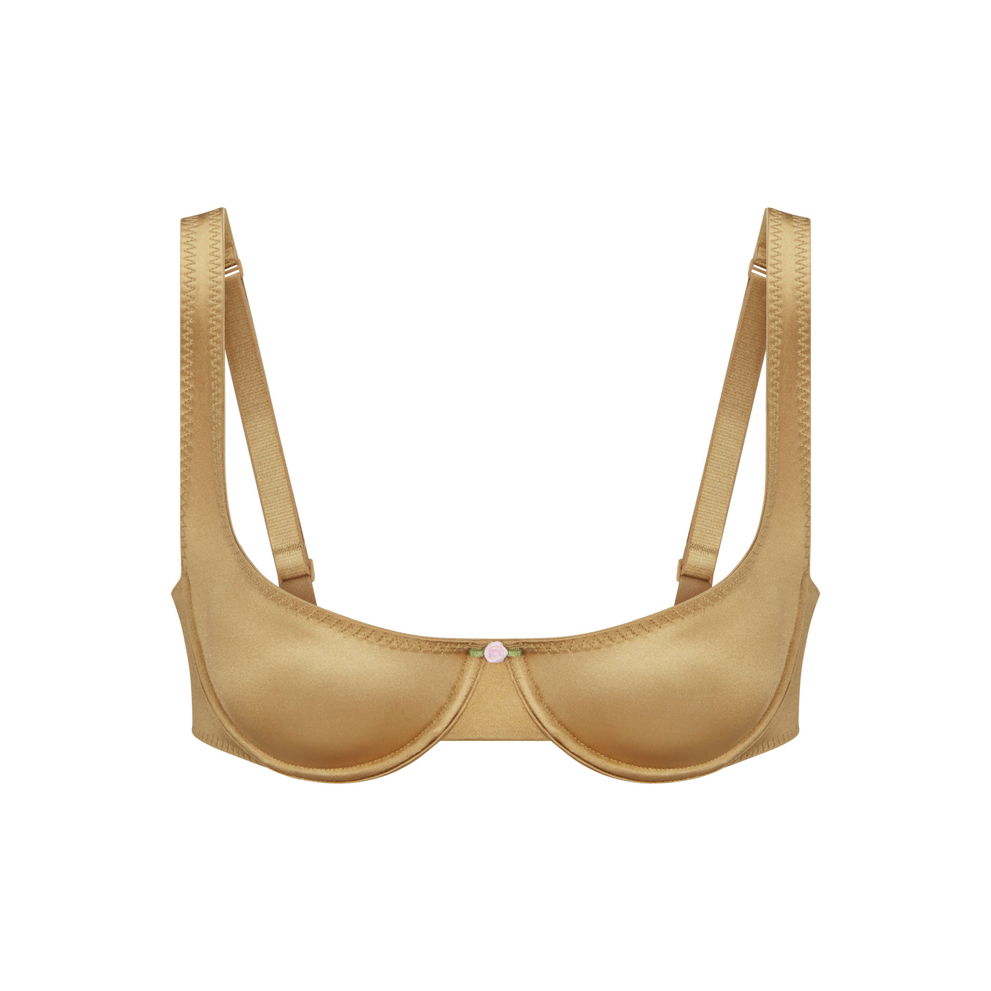 STRETCH SATIN UNLINED SCOOP BRA