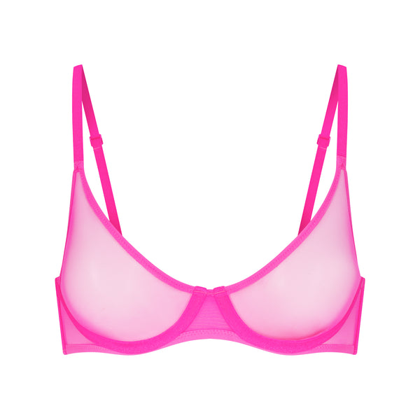 Bra Or Pink Colour Bra On White Background Stock Photo, Picture