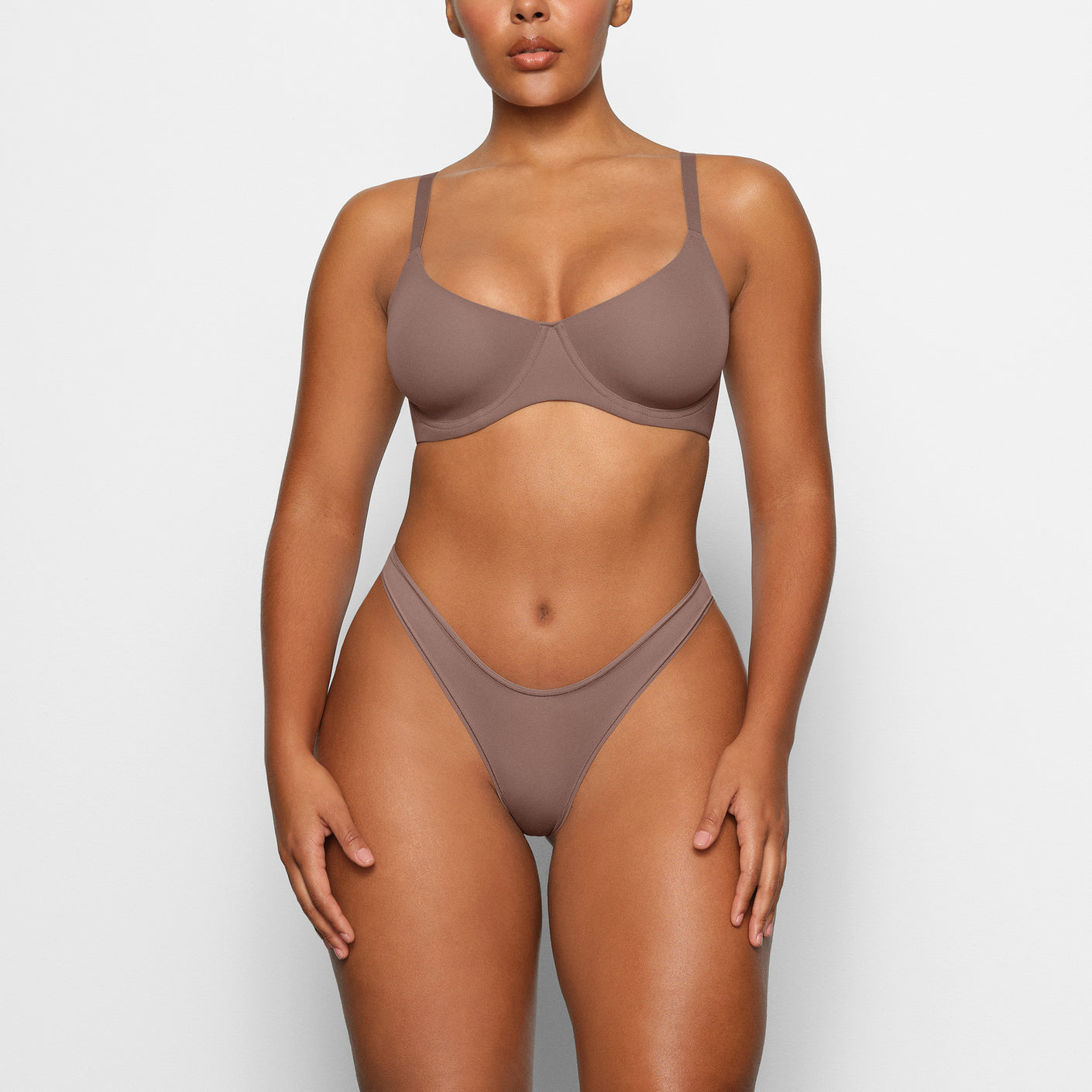 FITS EVERYBODY UNLINED DEMI BRA | UMBER