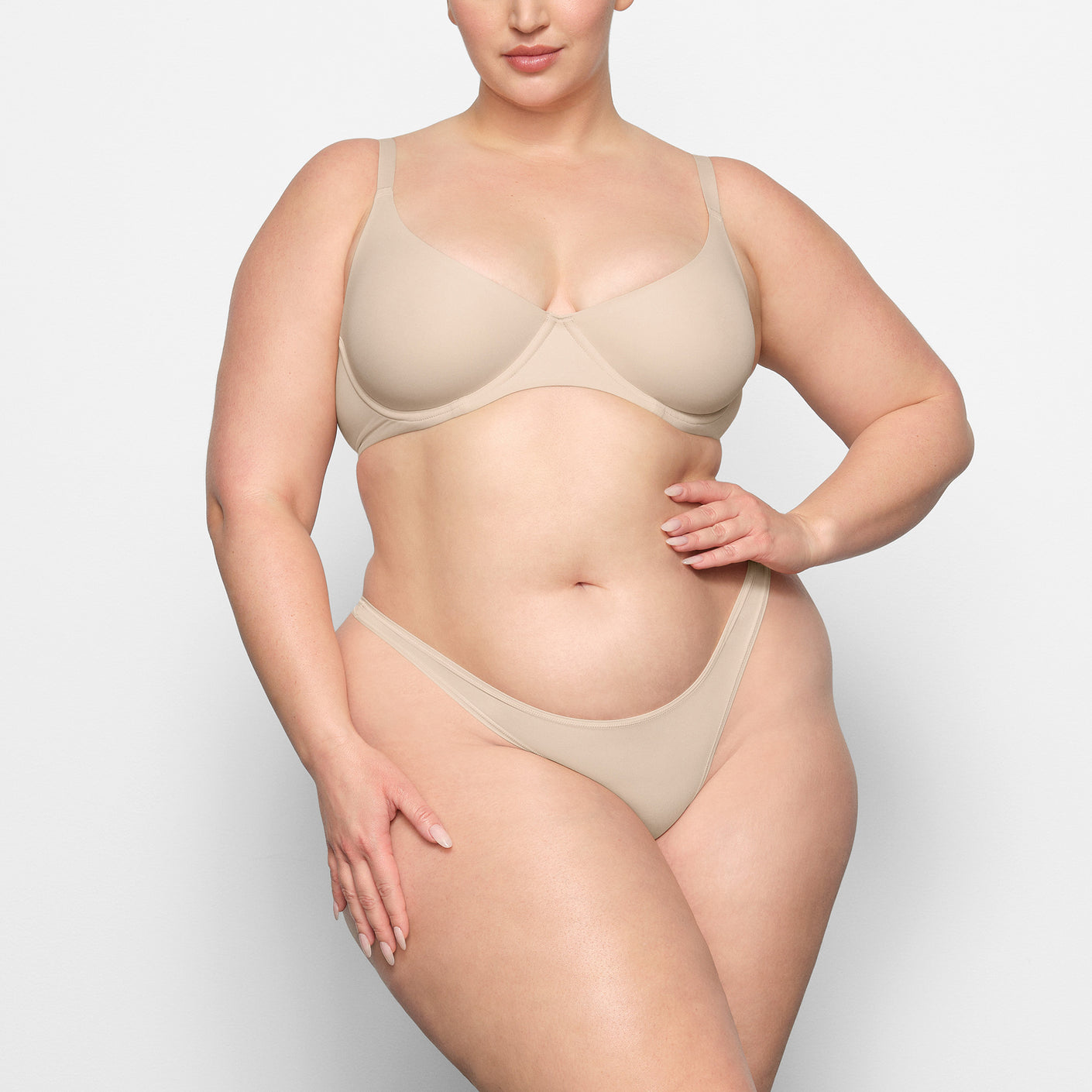 FITS EVERYBODY UNLINED DEMI BRA | SAND