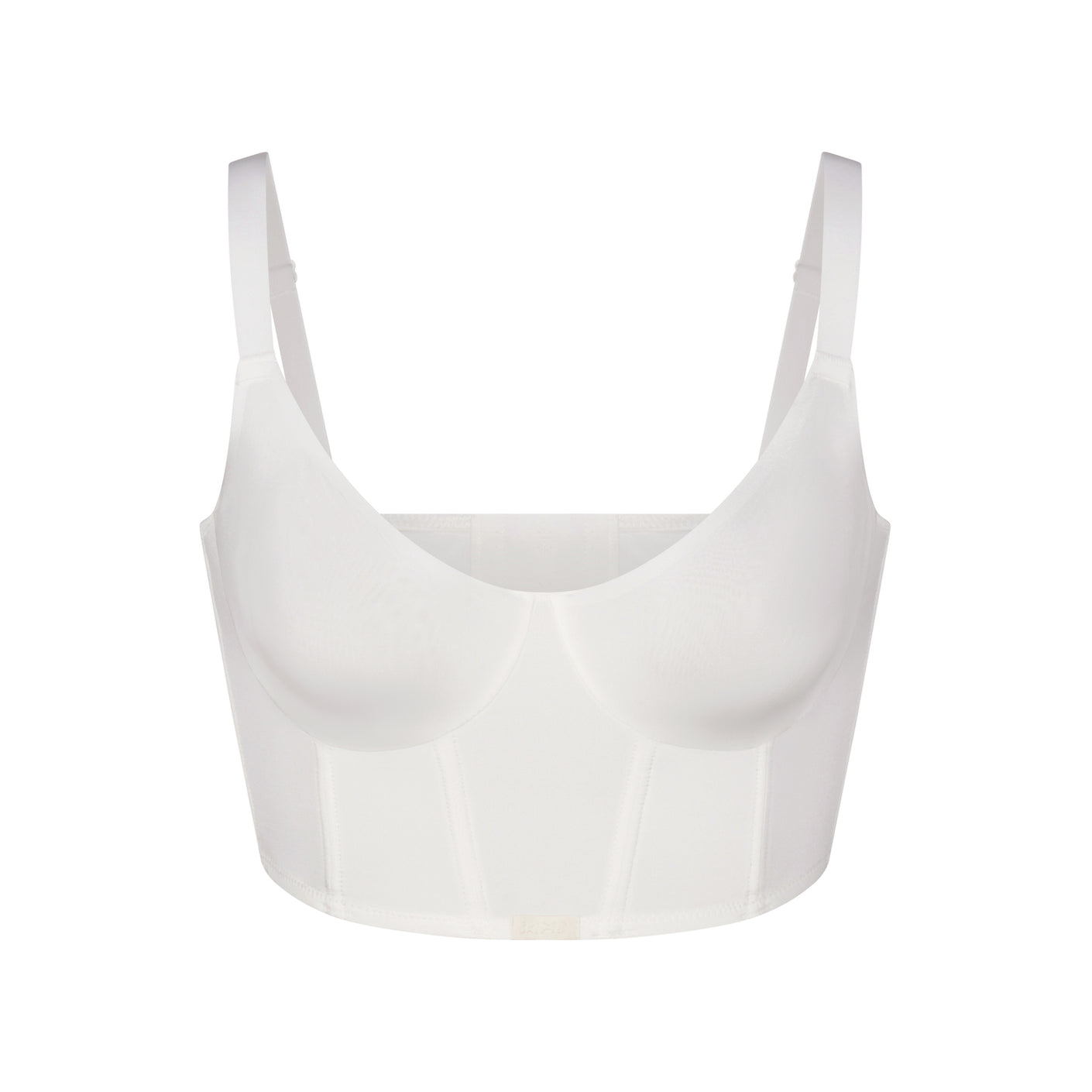 SKIMS LOGO SHINE DEMI CORSET BRA | MARBLE