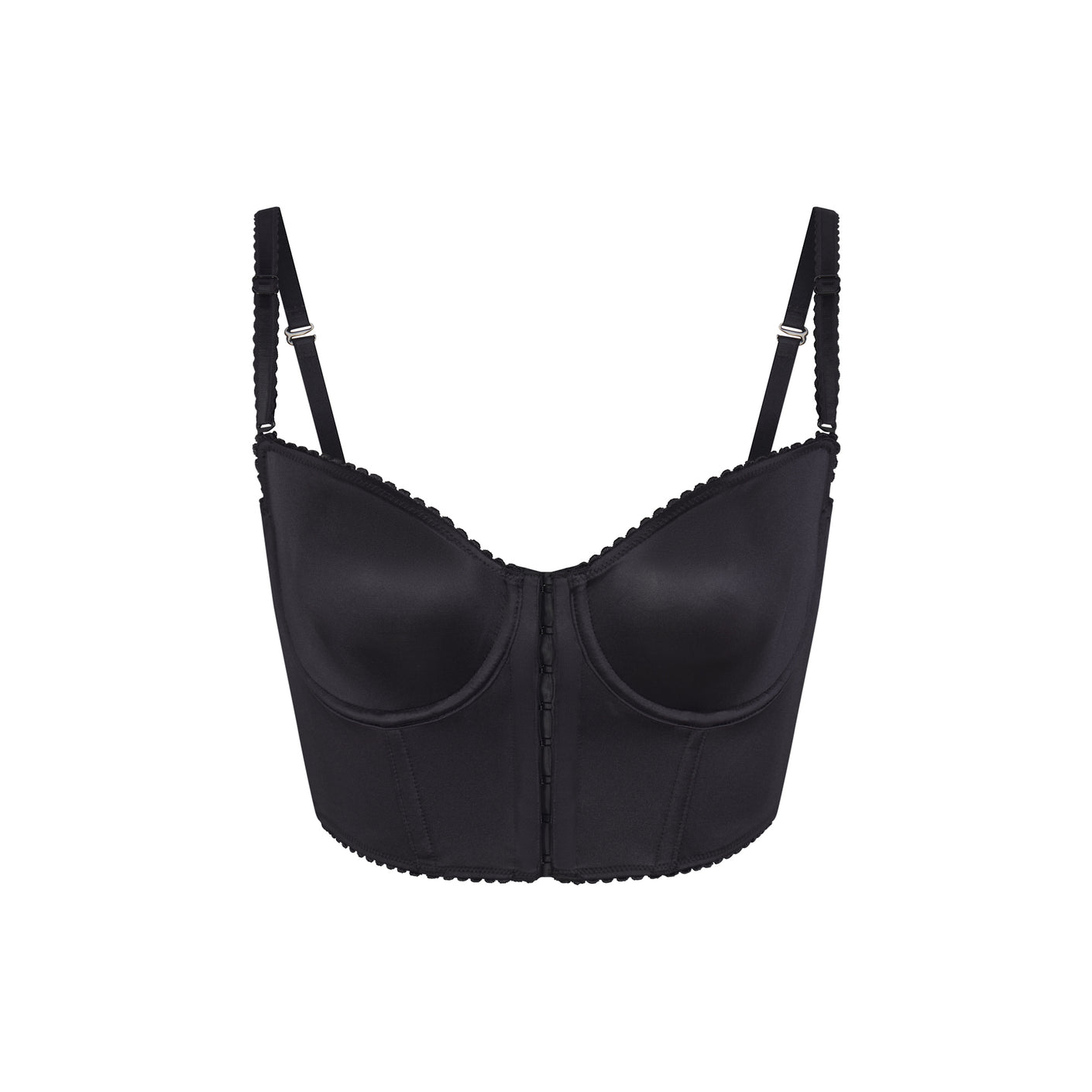 Track Skims Lace Unlined Balconette Corset - Onyx - M at Skims