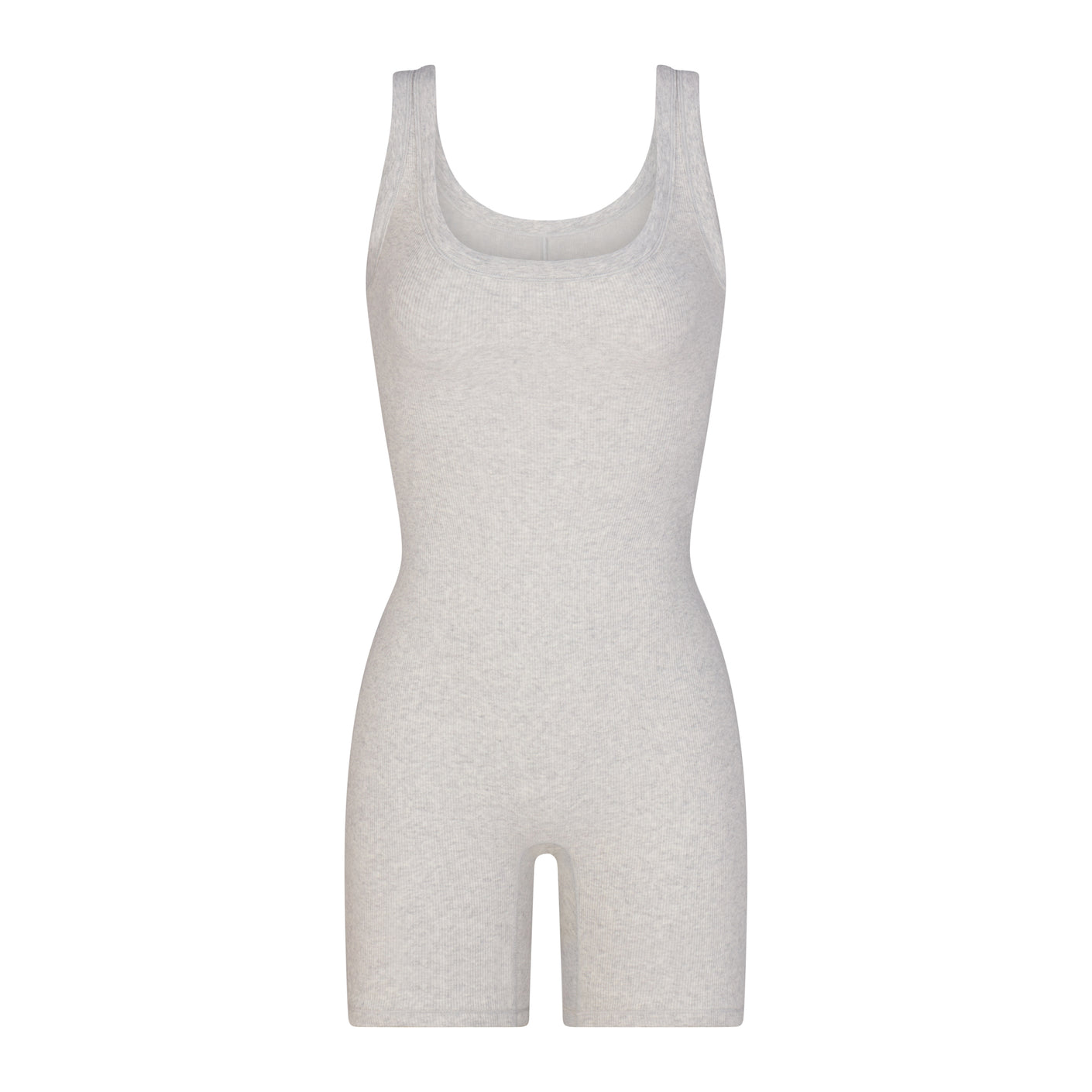 SKIMS: Gray Cotton Rib Tank Minidress