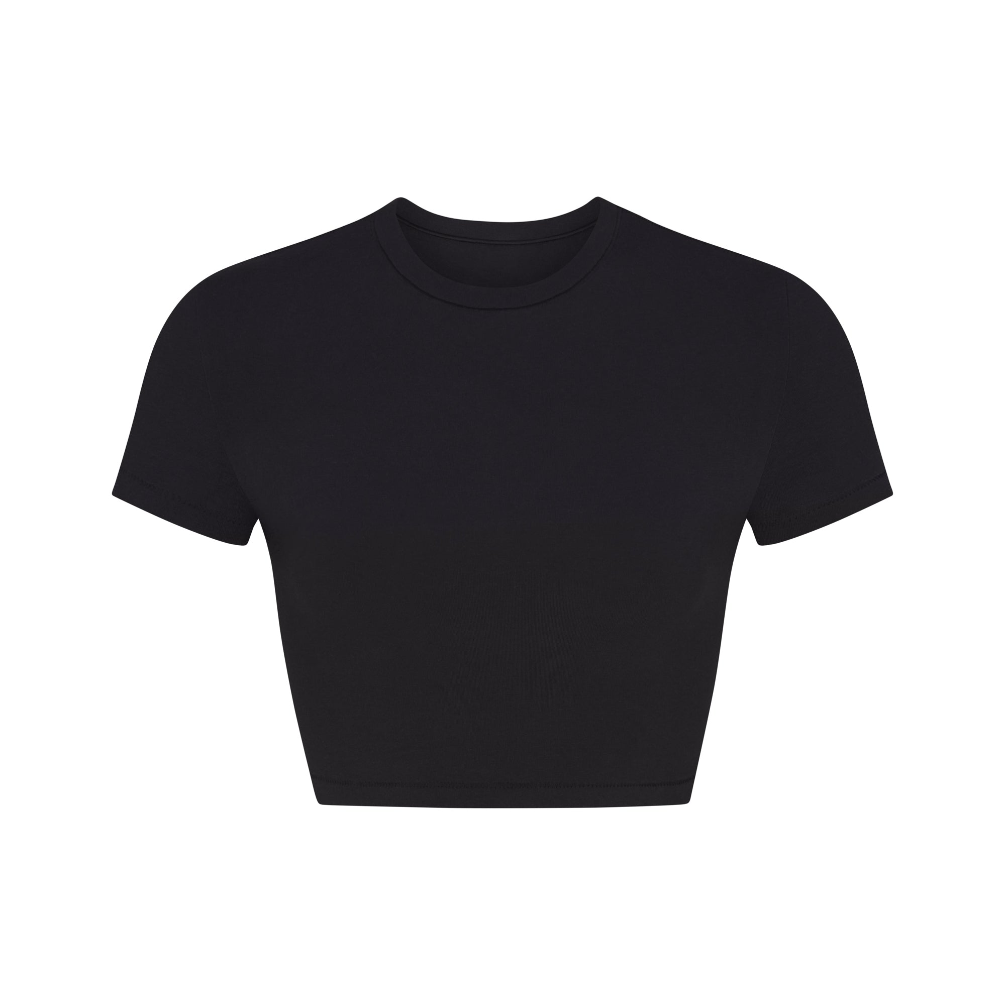 COTTON JERSEY SUPER CROPPED T-SHIRT | SOOT