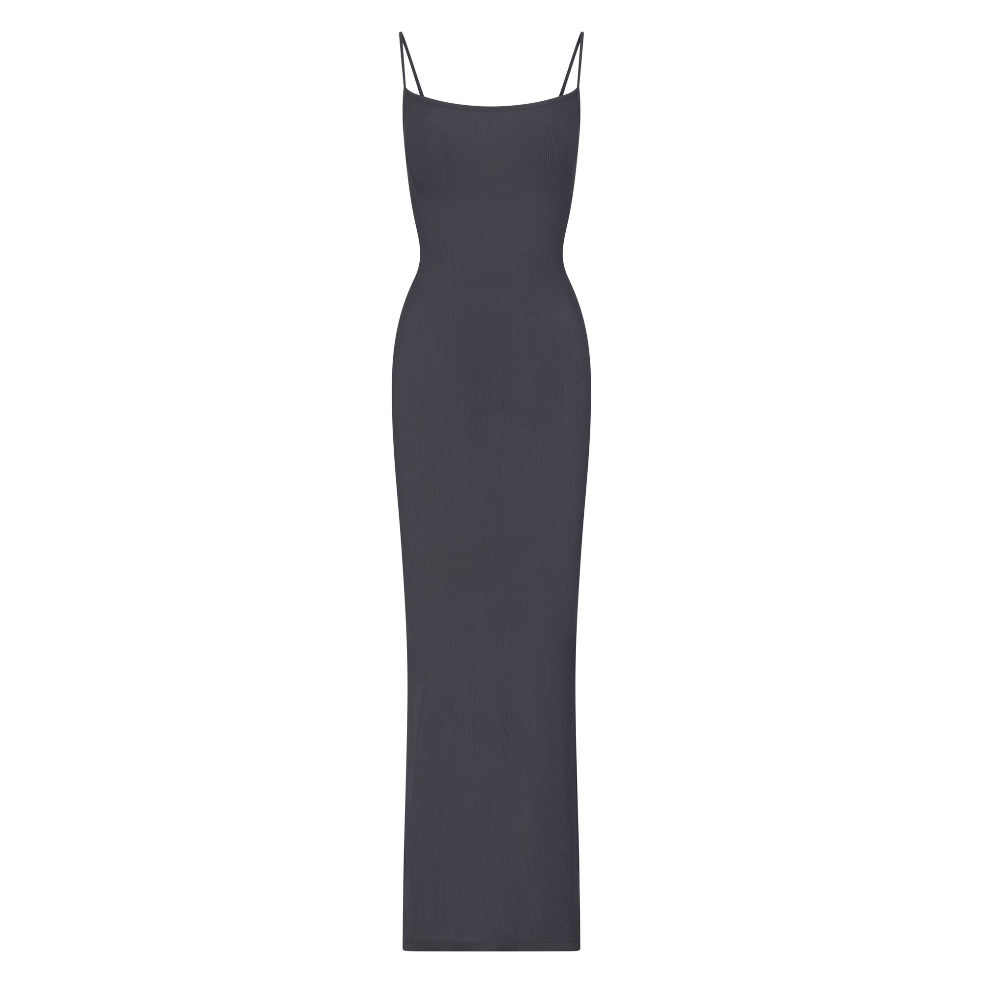 SOFT LOUNGE LONG SLIP DRESS | GRAPHITE